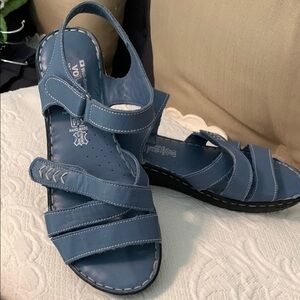 Blue Leather Sandals 41/10